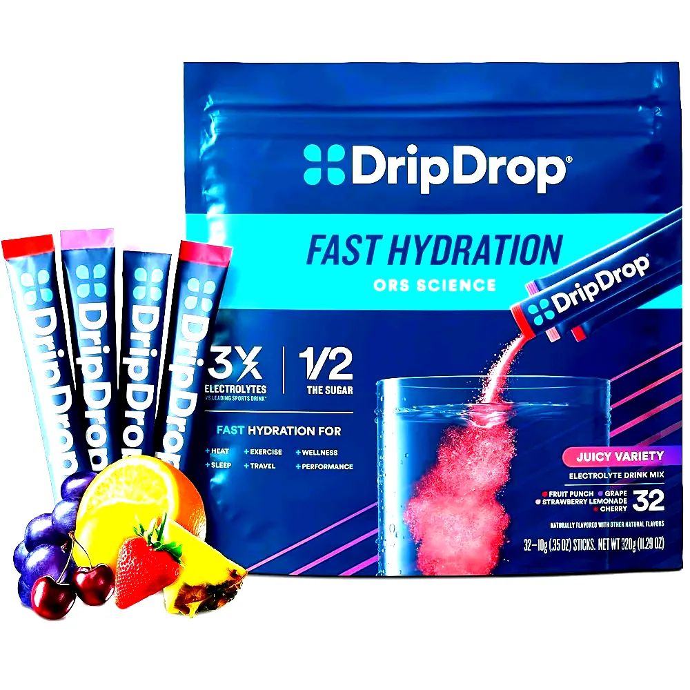 DripDrop 드립드롭 수분 충전 음료믹스 32개입 글루텐 프리 비건 이미지 1