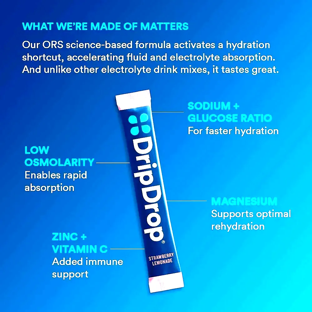 DripDrop 드립드롭 수분 충전 음료믹스 32개입 글루텐 프리 비건 이미지 4