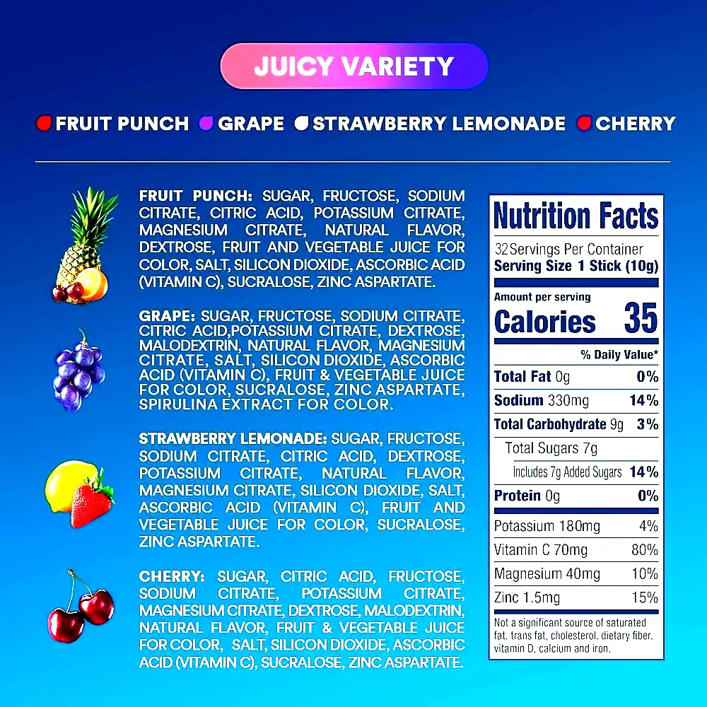 DripDrop 드립드롭 수분 충전 음료믹스 32개입 글루텐 프리 비건 이미지 6