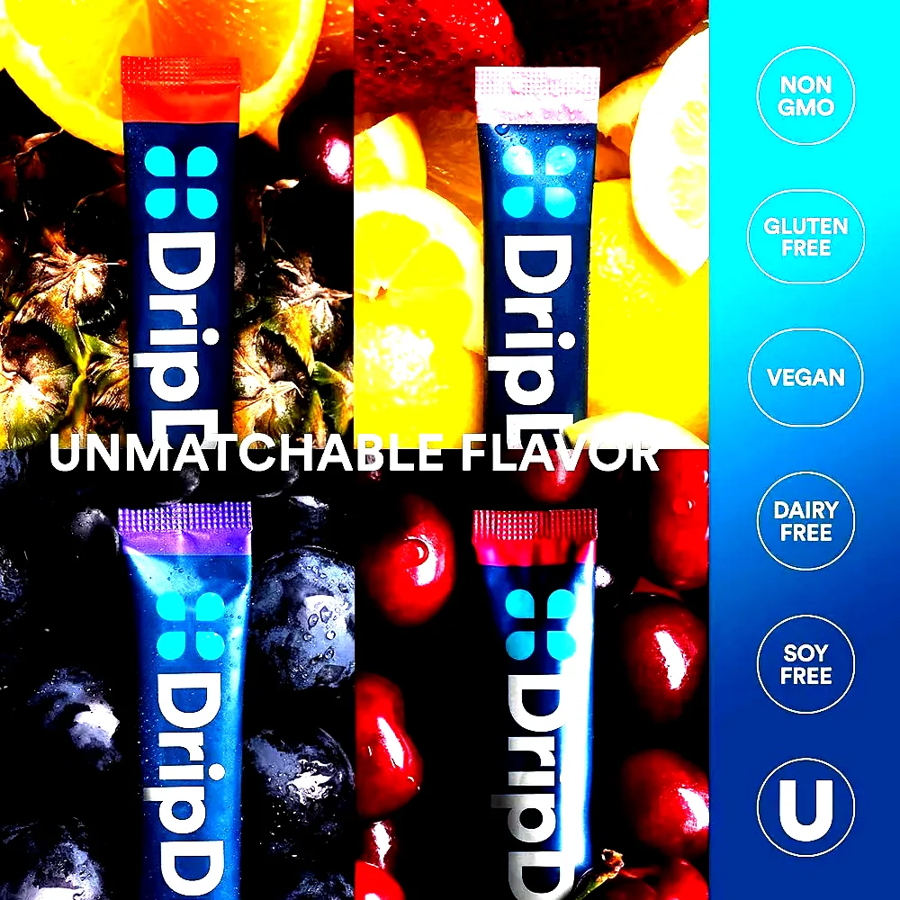 DripDrop 드립드롭 수분 충전 음료믹스 32개입 글루텐 프리 비건 이미지 8