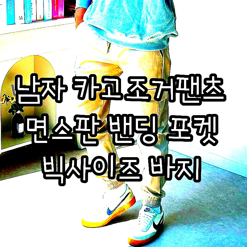 남자 카고조거팬츠 면스판 밴딩 포켓 빅사이즈 바지 이미지 4