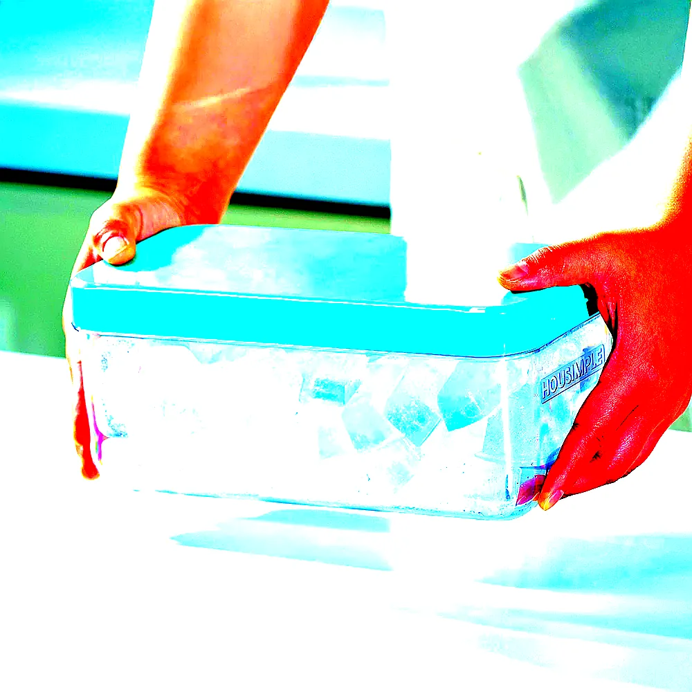 [단독]미들푸쉬 실리콘 얼음트레이 1단 세트 16구 얼음틀 얼음보관통 이미지 7