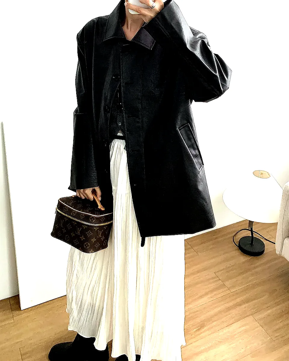 [당일발송] 리엘 롱스커트 밴딩 플레어 캉캉 플리츠치마 웨어링무드 (2c) 이미지 5