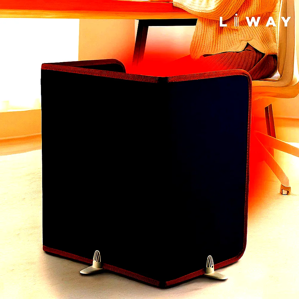 리웨이 히팅패드 파티션히터 전기발난로 접이식 발히터 책상 네이비 이미지 1