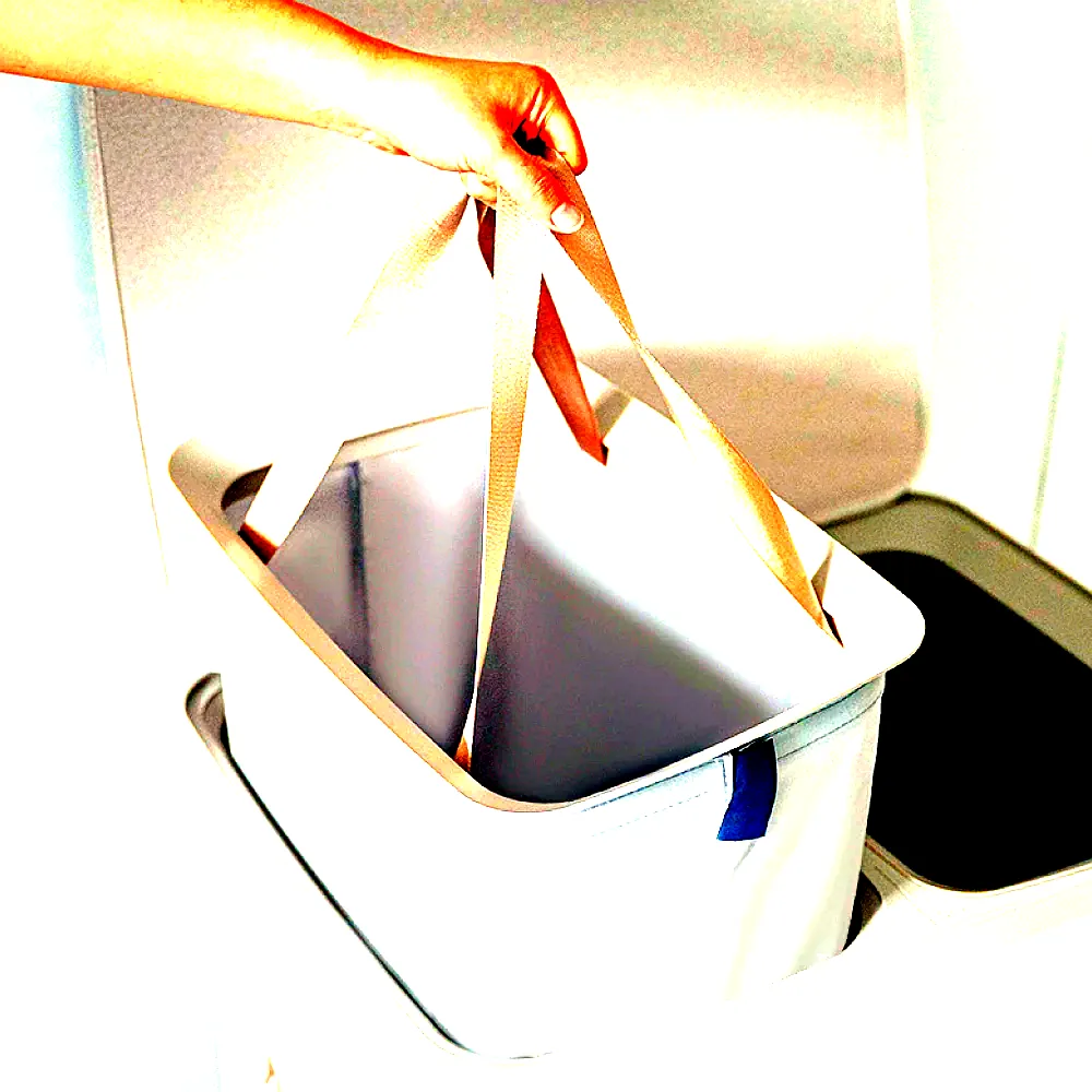 모노플랫 대형 빨래바구니 60L 틈새 세탁바구니 2단 손잡이 빨래통 이미지 3