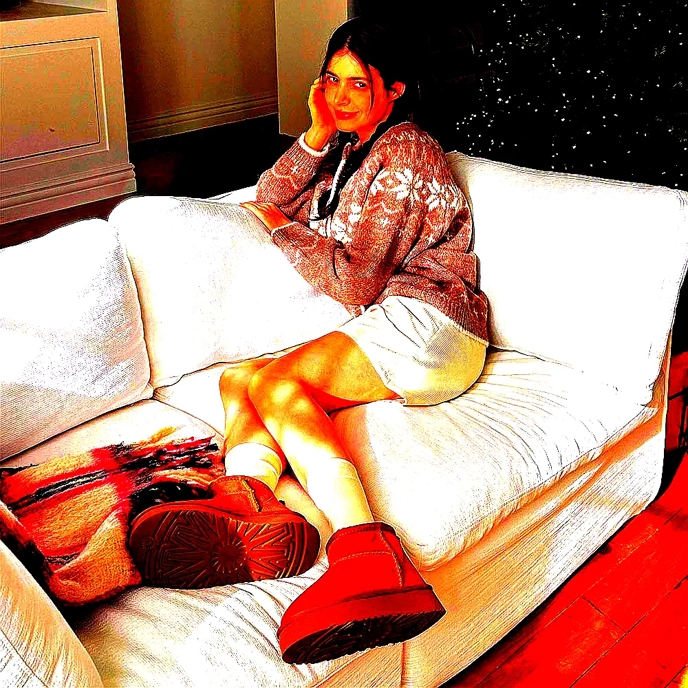 소가죽 양털 퍼부츠 울트라미니 겨울 방한 통굽 플랫폼 여성털부츠 이미지 3