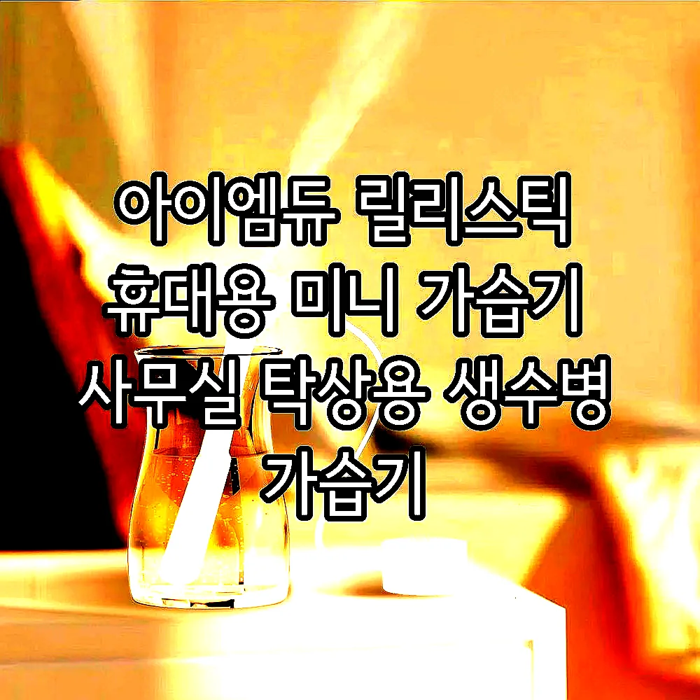 아이엠듀 릴리스틱 휴대용 미니 가습기 사무실 탁상용 생수병 가습기 이미지 6