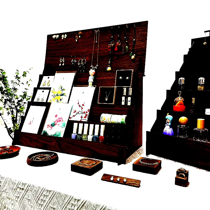 원목 엽서 진열대 홍보물 브로슈어 조립형 전시 카드 그림책 소품샵 가판대 이미지 2