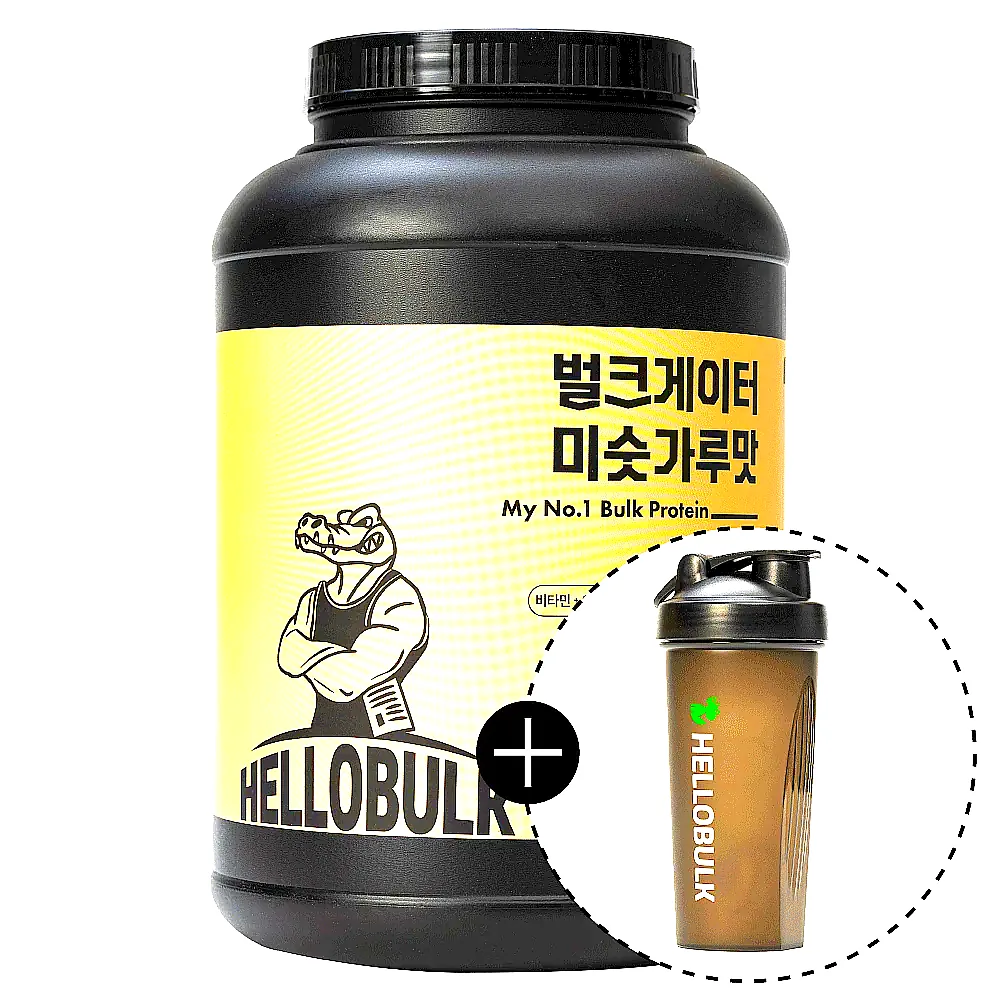헬로벌크 게이너 단백질 프로틴 쉐이크 식사대용 살찌는보충제 벌크업 미숫가루맛, 2kg, 1개 이미지 1