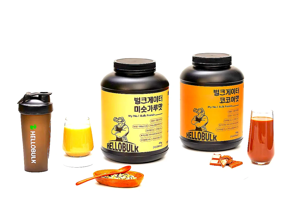 헬로벌크 게이너 단백질 프로틴 쉐이크 식사대용 살찌는보충제 벌크업 미숫가루맛, 2kg, 1개 이미지 2