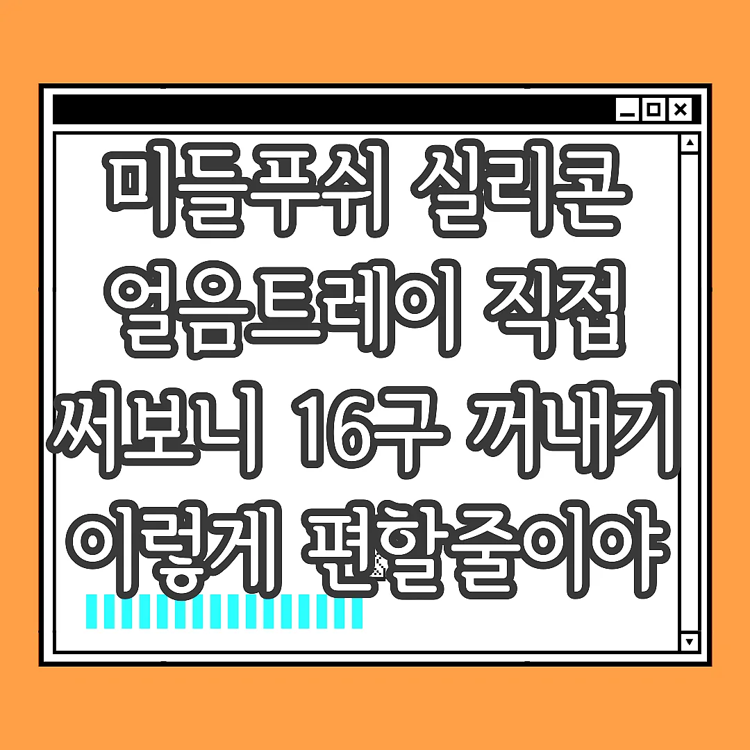 미들푸쉬 실리콘 얼음트레이 직접 써보니 16구 꺼내기 이렇게 편할줄이야 썸네일