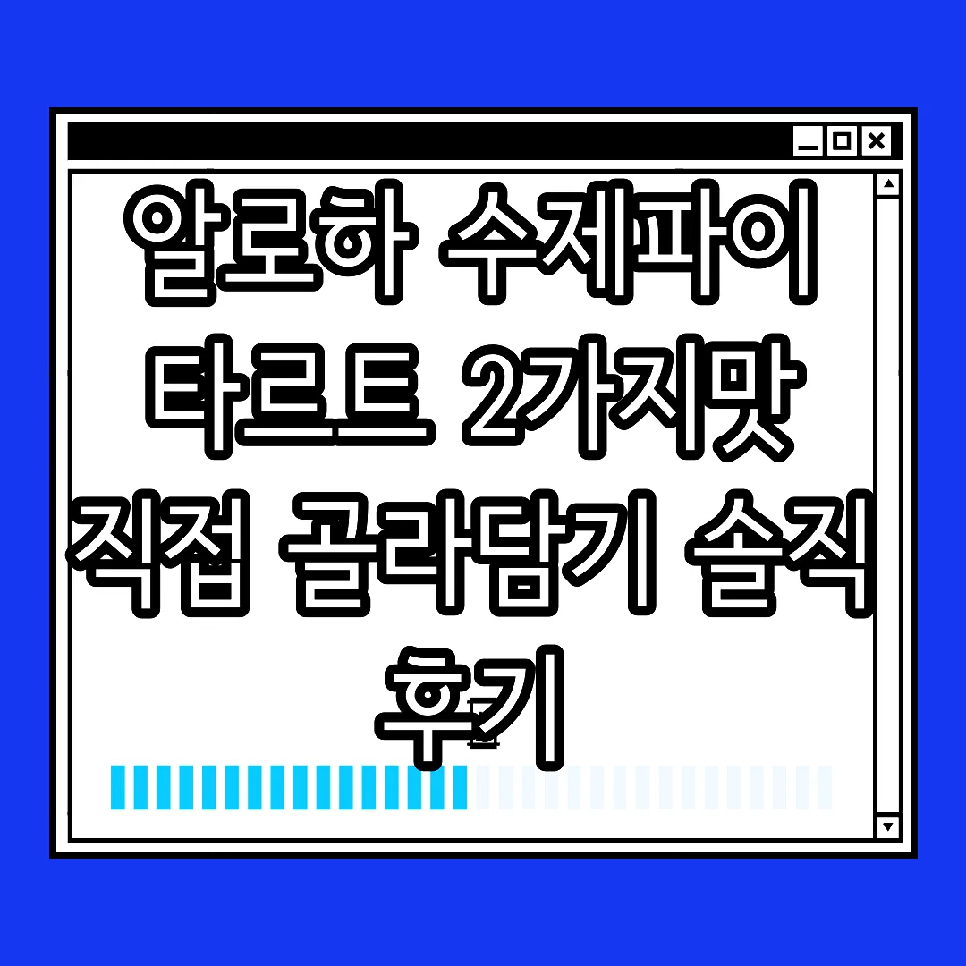알로하 수제파이 타르트 2가지맛 직접 골라담기 솔직 후기 썸네일